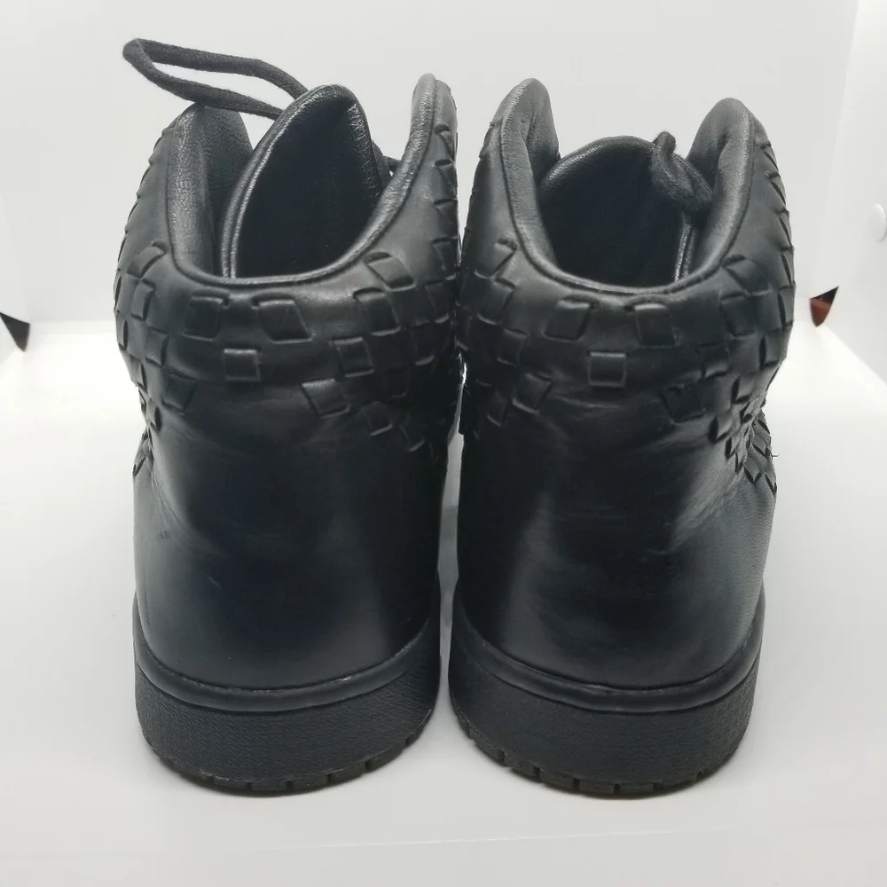 Nike Air Jordan Shine black woven leather sneakers rare 9.5